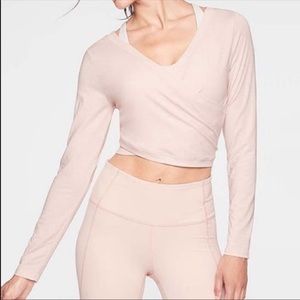 NWOT Athleta Encore Wrap Top in Ballerina Gown